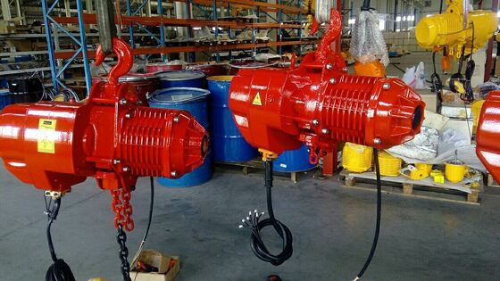 2 Ton 380V 440V Electric Chain Hoist with Power Trolley and 2 Speed Function for Industrial Lifting